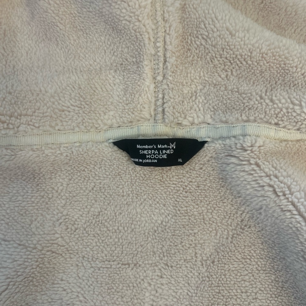 Member’s Mark Sherpa Lined Full-Zip Hoodie – beige – Size XL - Picture 2 of 2